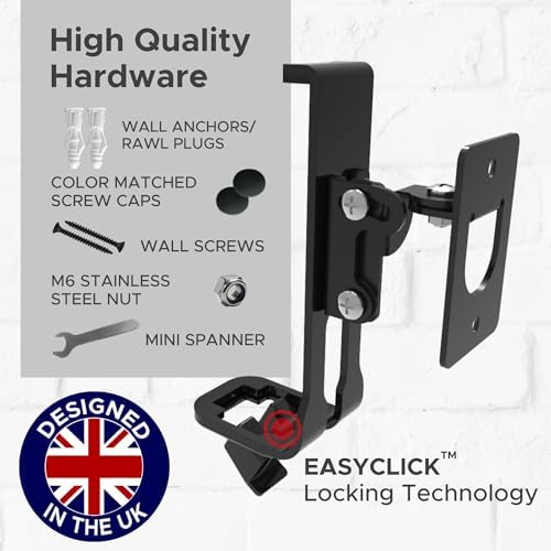 Soundbass Wall Mount for Sonos One & Play:1 | Tilt & Swivel Twin Pack