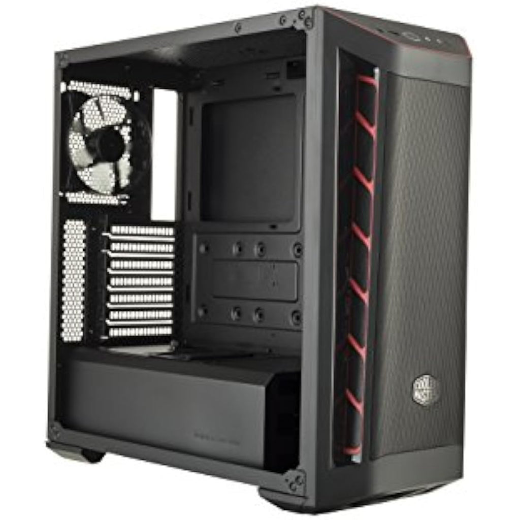 Cooler Master MasterBox MB511 ATX Gaming PC Case – Mesh Front & Red Accent