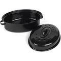 Salter Self-Basting Roaster – 38cm Vitreous Enamel Steel Roasting Tin