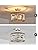 Jolof Store Farmhouse 3-Light Wood Grain Semi-Flush Mount Chandelier