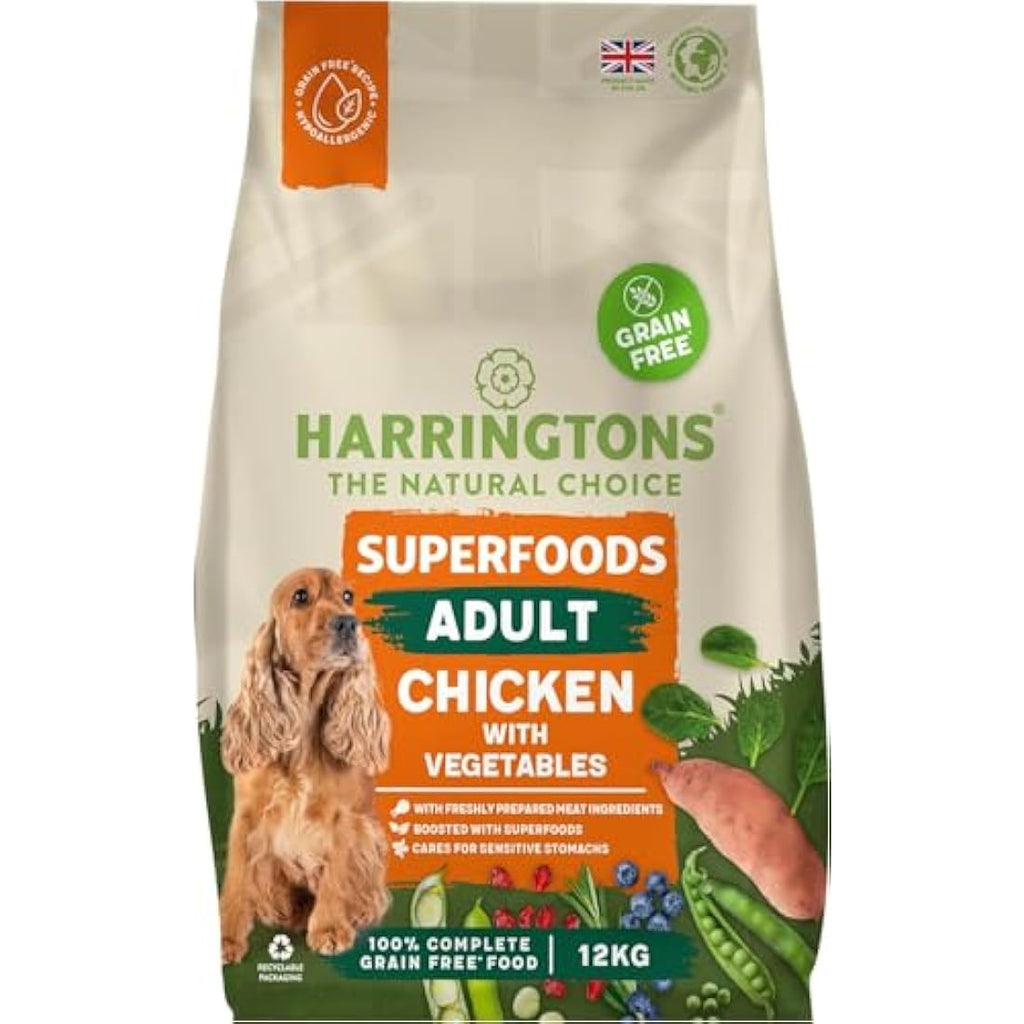 Harringtons Superfoods Grain Free Chicken Dry Dog Food - 12kg