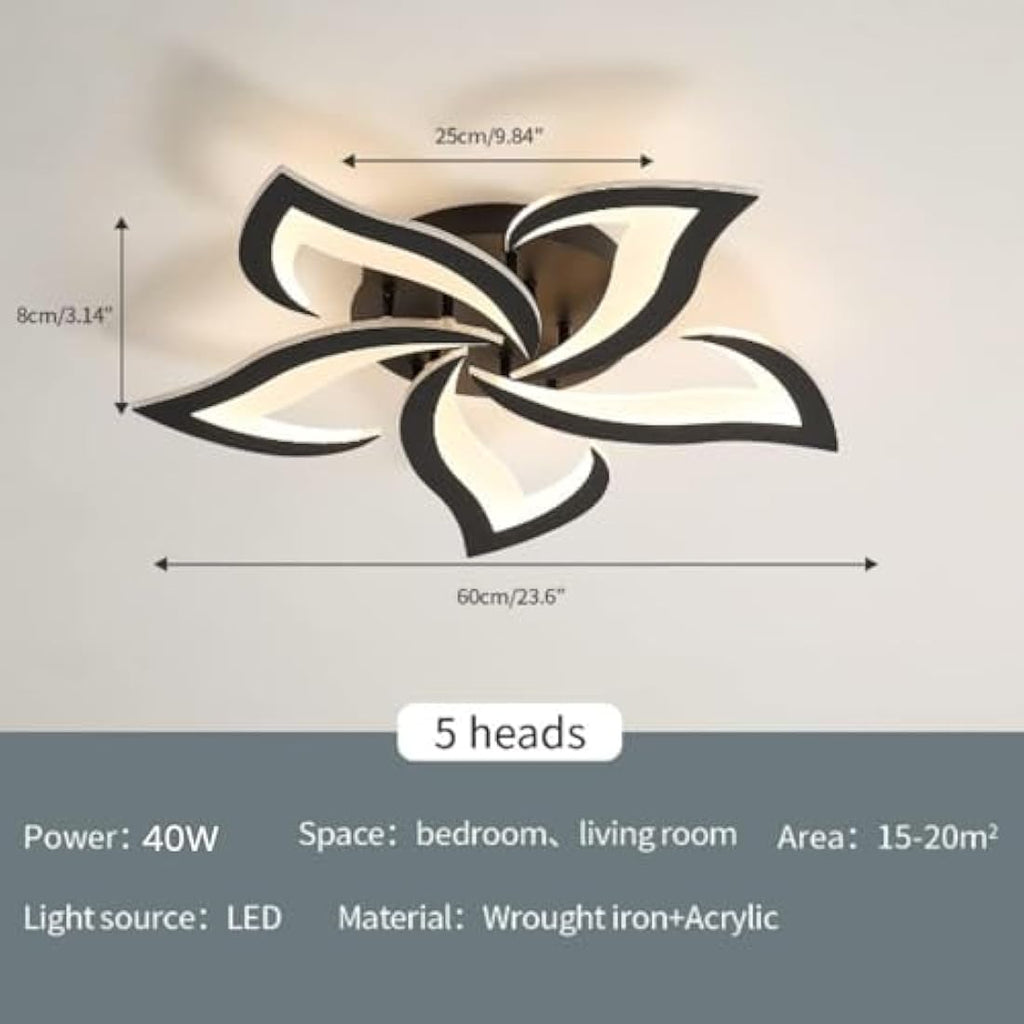 Riserva Modern Flower LED Ceiling Light | 40W Dimmable Petal Lamp