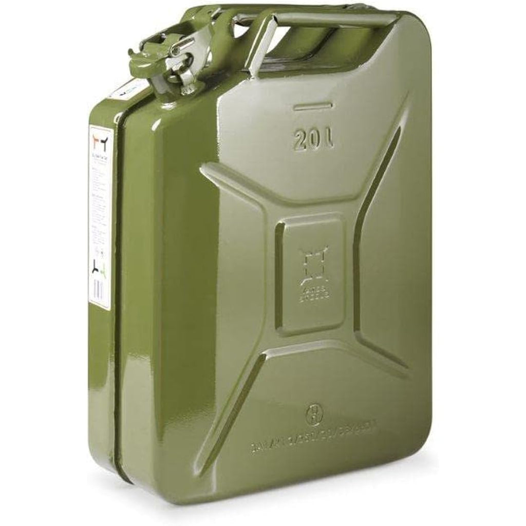 Jolof Store 20L Metal Jerry Can | UN Approved Fuel Canister in Green