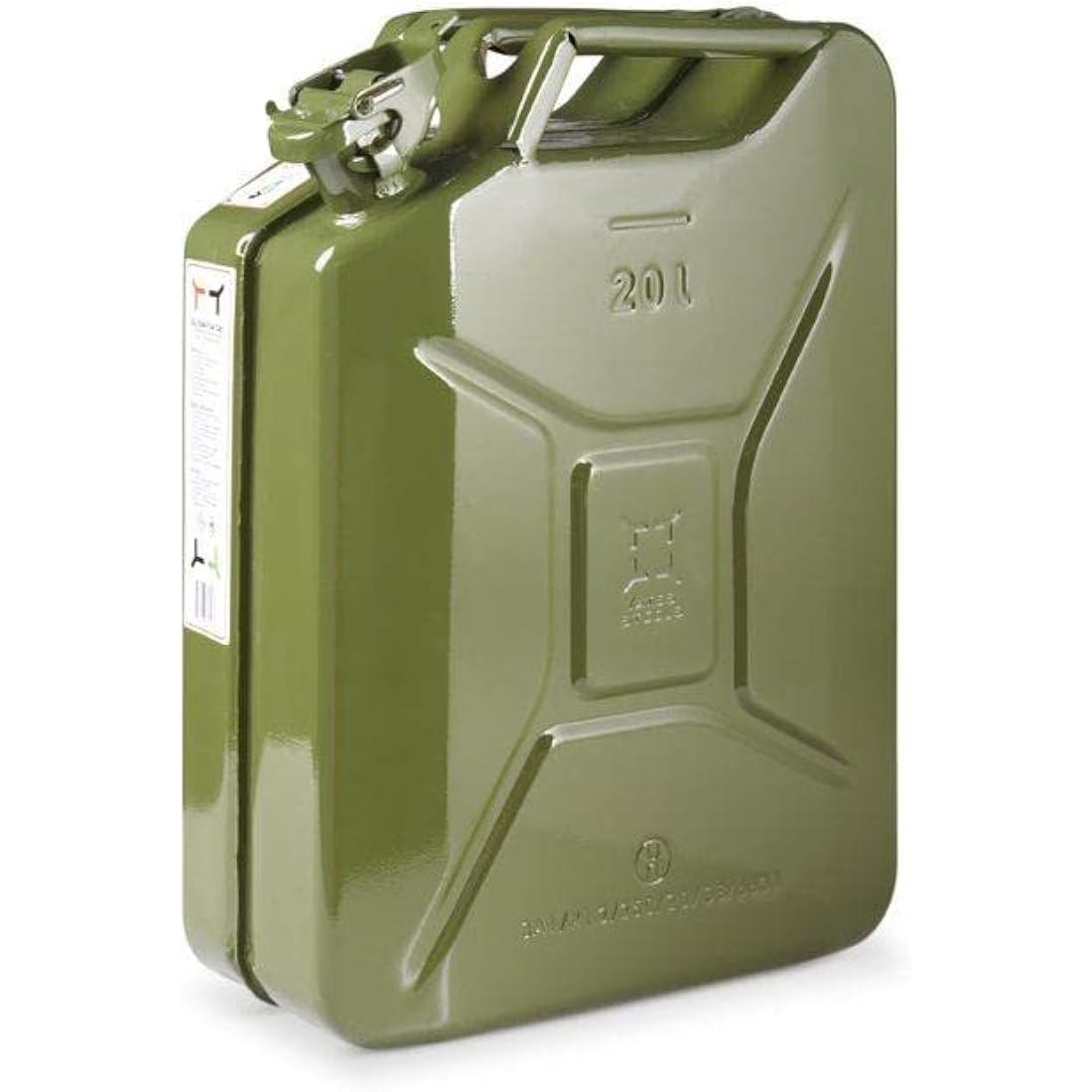 Jolof Store 20L Metal Jerry Can | UN Approved Fuel Canister in Green