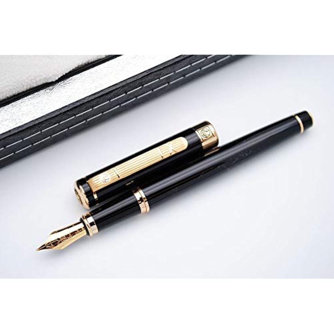 Picasso 902 Gentleman Fountain Pen - Gold Clip Medium Nib with Gift Box
