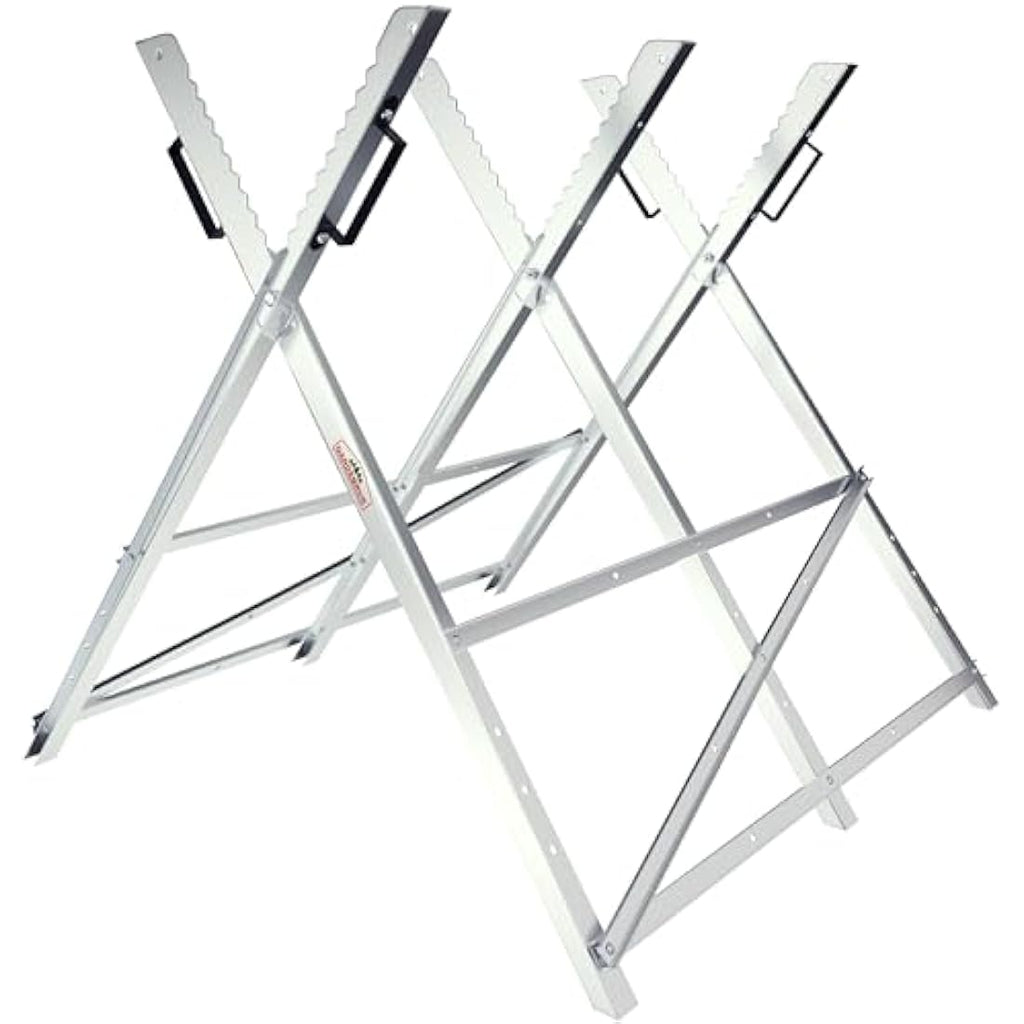 GARDEBRUK Folding Galvanised Saw Horse | Heavy Duty 150kg Log Holder