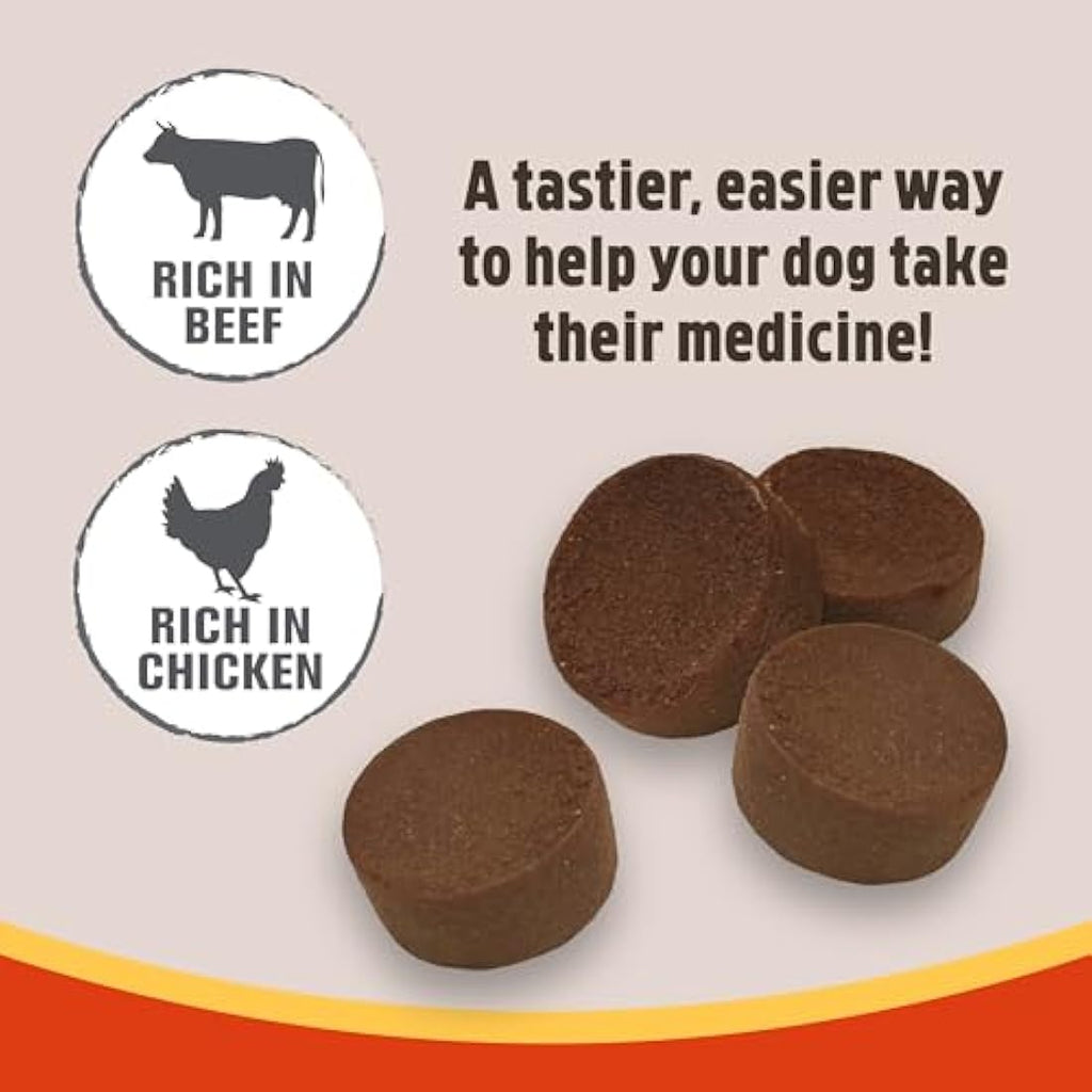Rosewood Pill Treats for Dogs – Chicken & Beef Soft Pill Pockets (12 Pack)