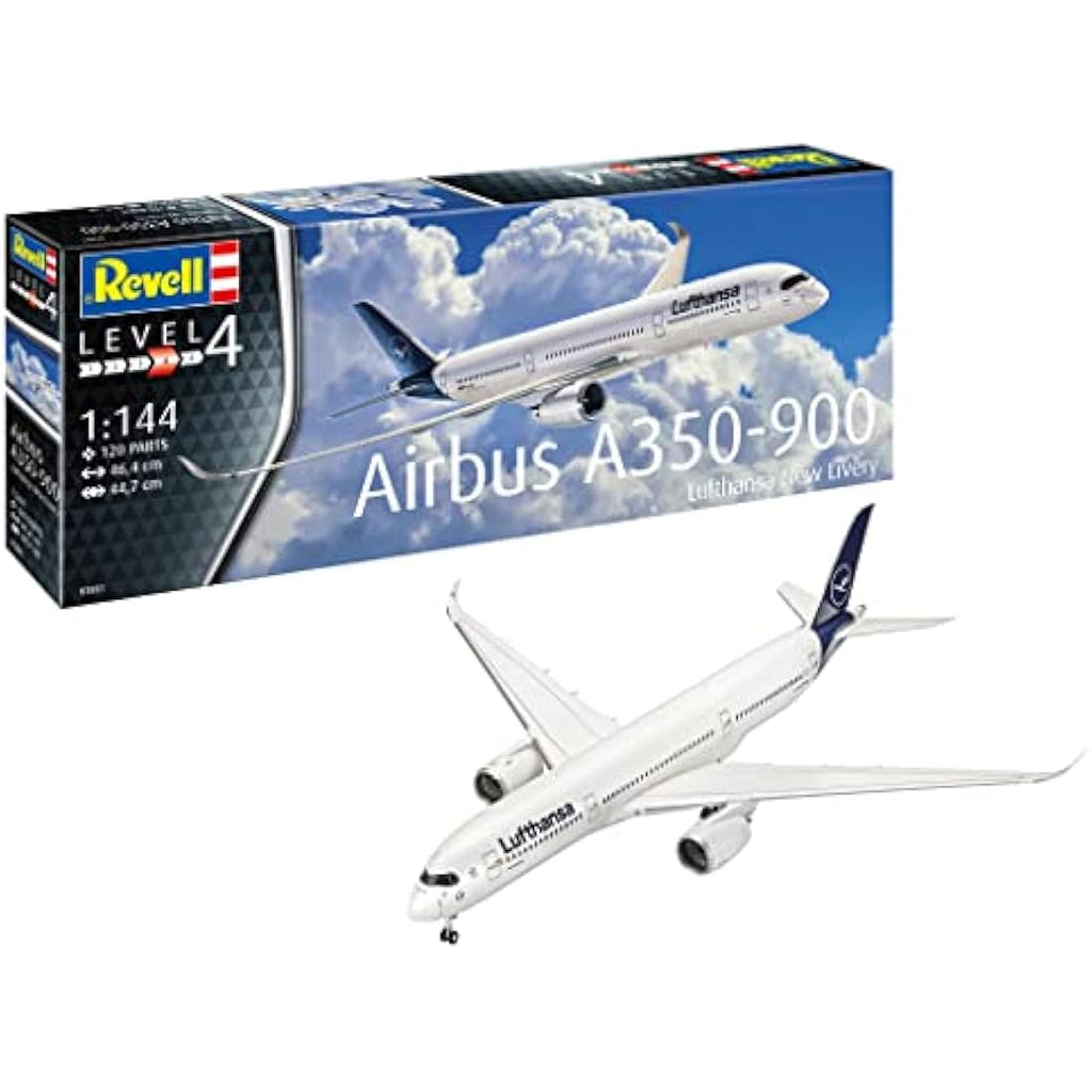 Revell Airbus A350-900 Lufthansa Model Kit - 1:144 Scale Plastic
