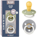BIBS Colour Glow Pacifier 2-Pack | Natural Rubber Latex, Size 3
