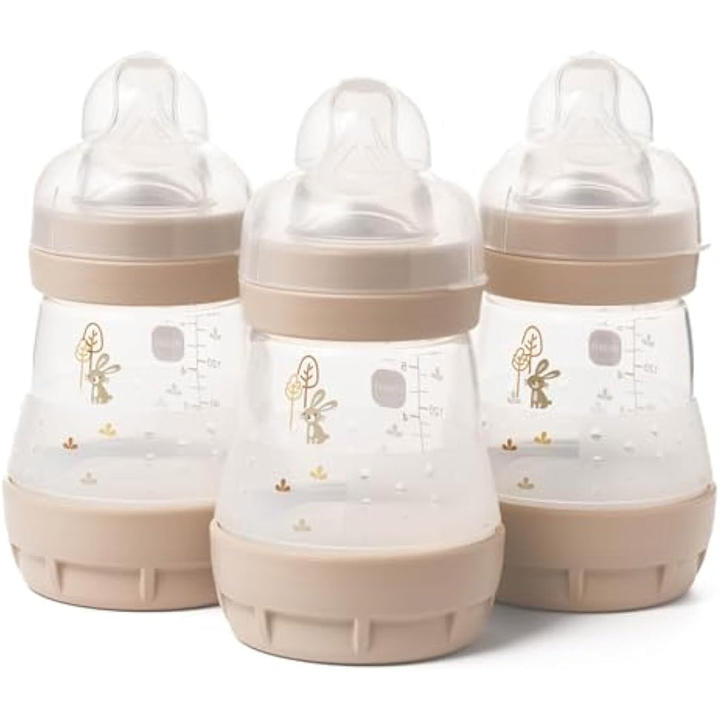 MAM Easy Start Anti-Colic Baby Bottles | 3 Pack | 160ml | Beige