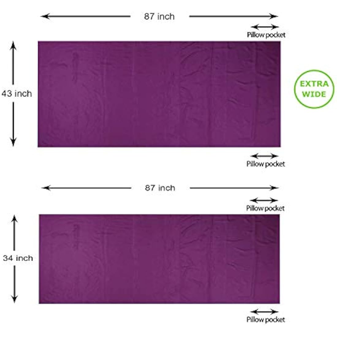 BROWINT Mulberry Silk Sleeping Bag Liner | Extra Wide Travel Sleep Sack