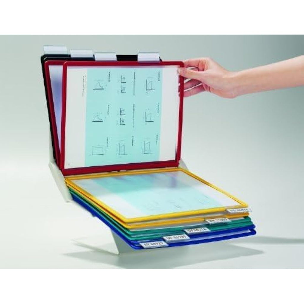 Durable VARIO PRO A4 Display Panel Desk Unit - 10 Assorted Panels