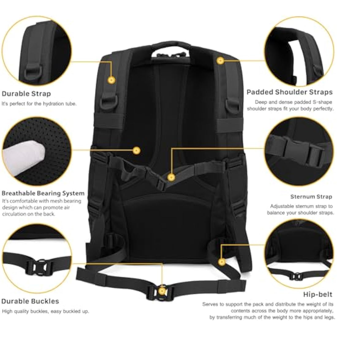 Mardingtop 25L Military Tactical Backpack | 600D Molle Hiking Rucksack