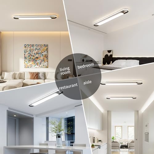 Naroume Smart LED Linear Ceiling Light – Dimmable 4ft Flush Mount Lamp