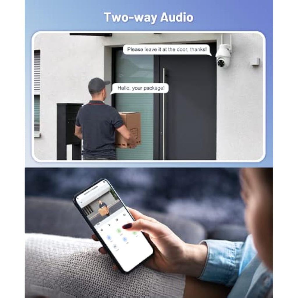 GALAYOU 2K Outdoor Security Camera | 360° Pan-Tilt WiFi CCTV with Night Vision