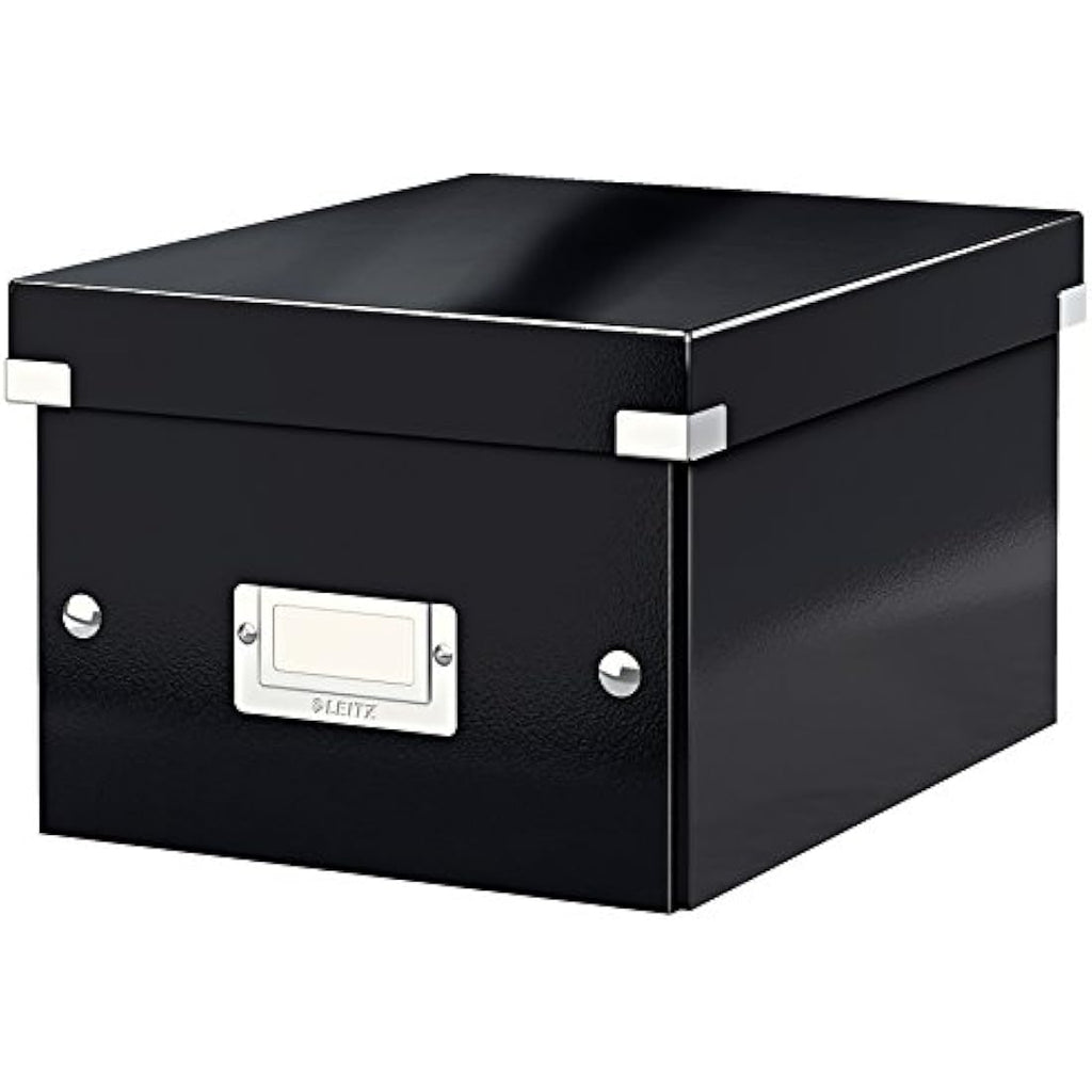 Leitz Click and Store A5 Storage Box – Collapsible Office Organizer, Black