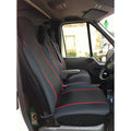 Carseatcover-UK Heavy Duty Van Seat Covers | Black & Red Universal Fit