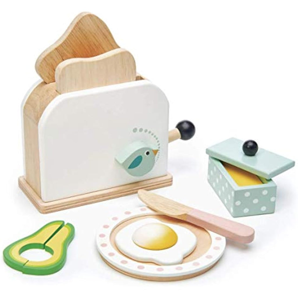 Tenderleaf Toys Wooden Toaster Set | Sustainable Pretend Play Kitchen
