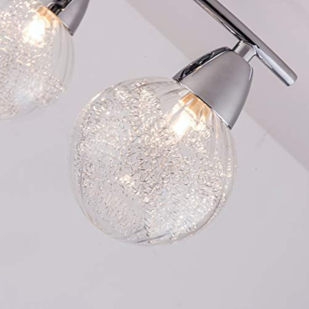 Aurolite Bolla 3-Light LED Semi Flush Ceiling Light | Chrome 4000K