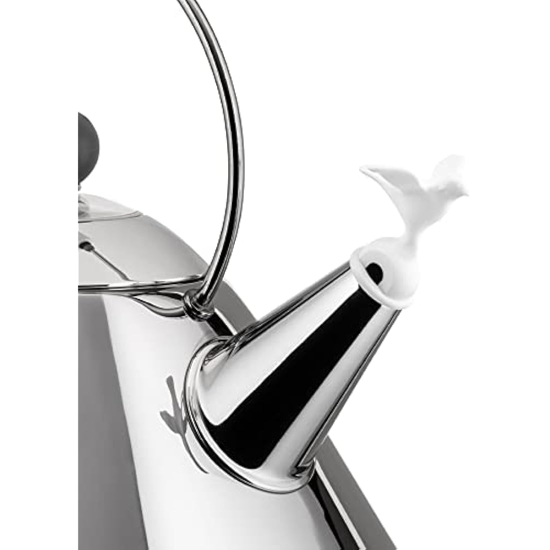 Alessi Whistling Water Kettle – Stainless Steel & White by Michael Graves
