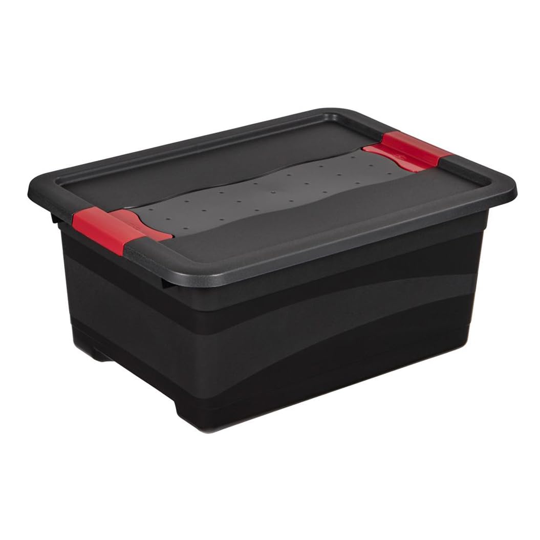 Keeeper Transport Box with Lid, Extra Strong, Sliding Closure, 39.5x29.5x17.5 cm, 12 Litre, Eckhart, Graphite Grey - image 3