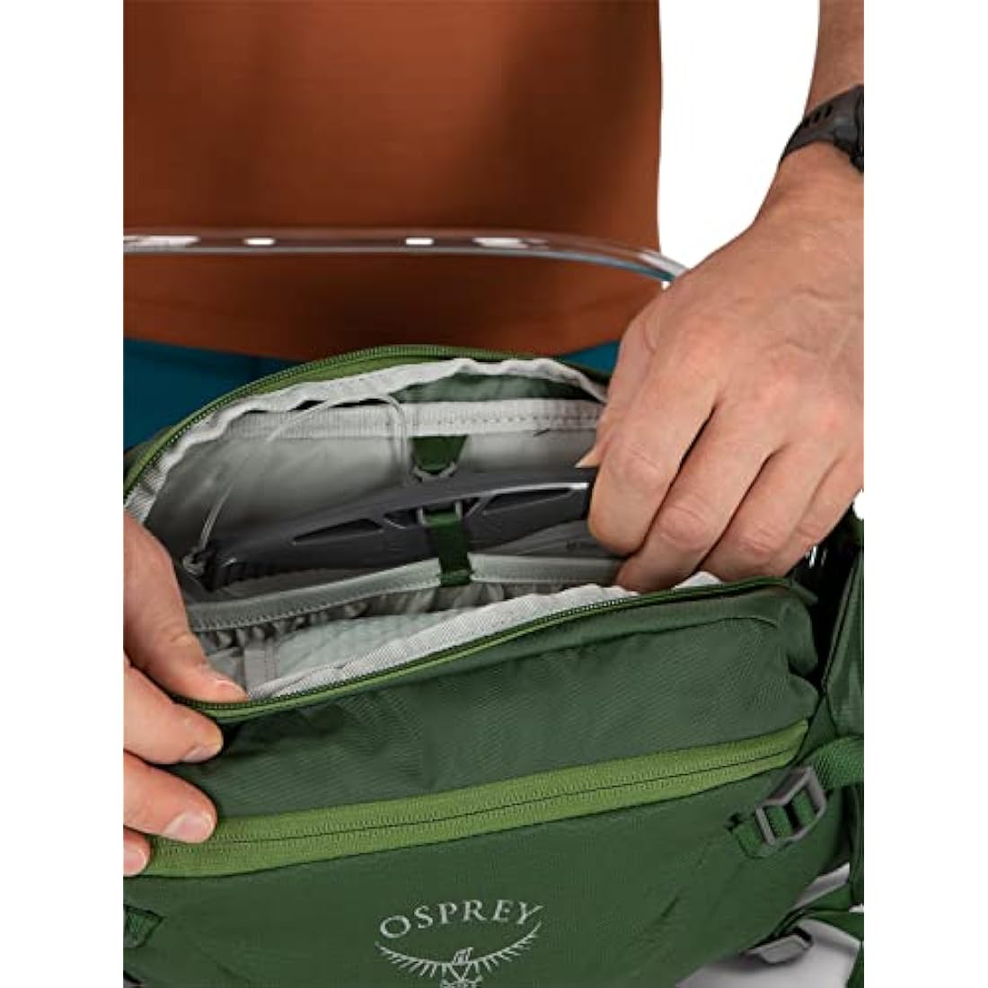 Osprey Seral 7 Lumbar Biking Hydration Pack with 1.5L Reservoir – Red