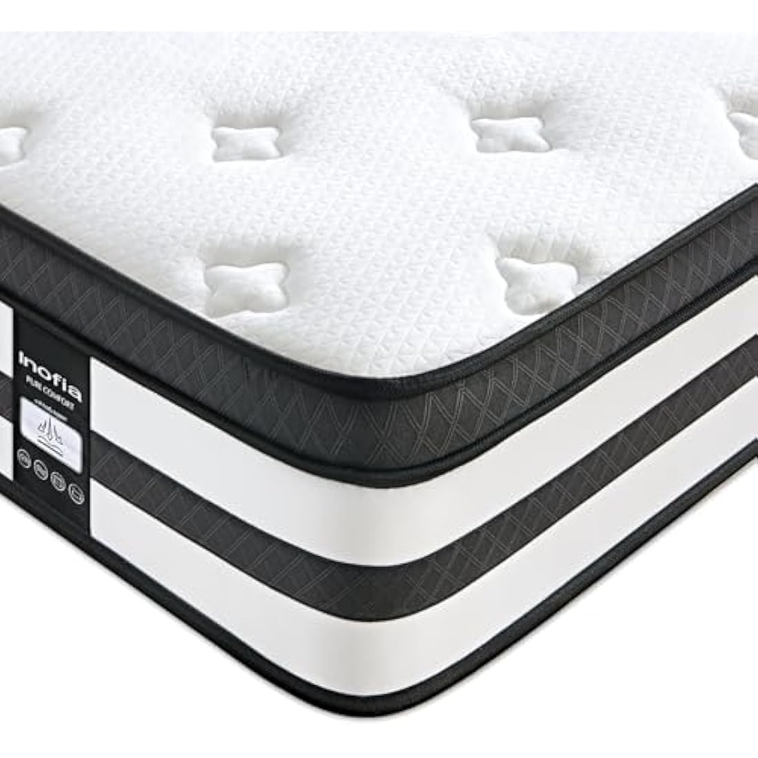 Inofia Luxe Single Hybrid Mattress | 11 Inch Memory Foam & Pocket Sprung