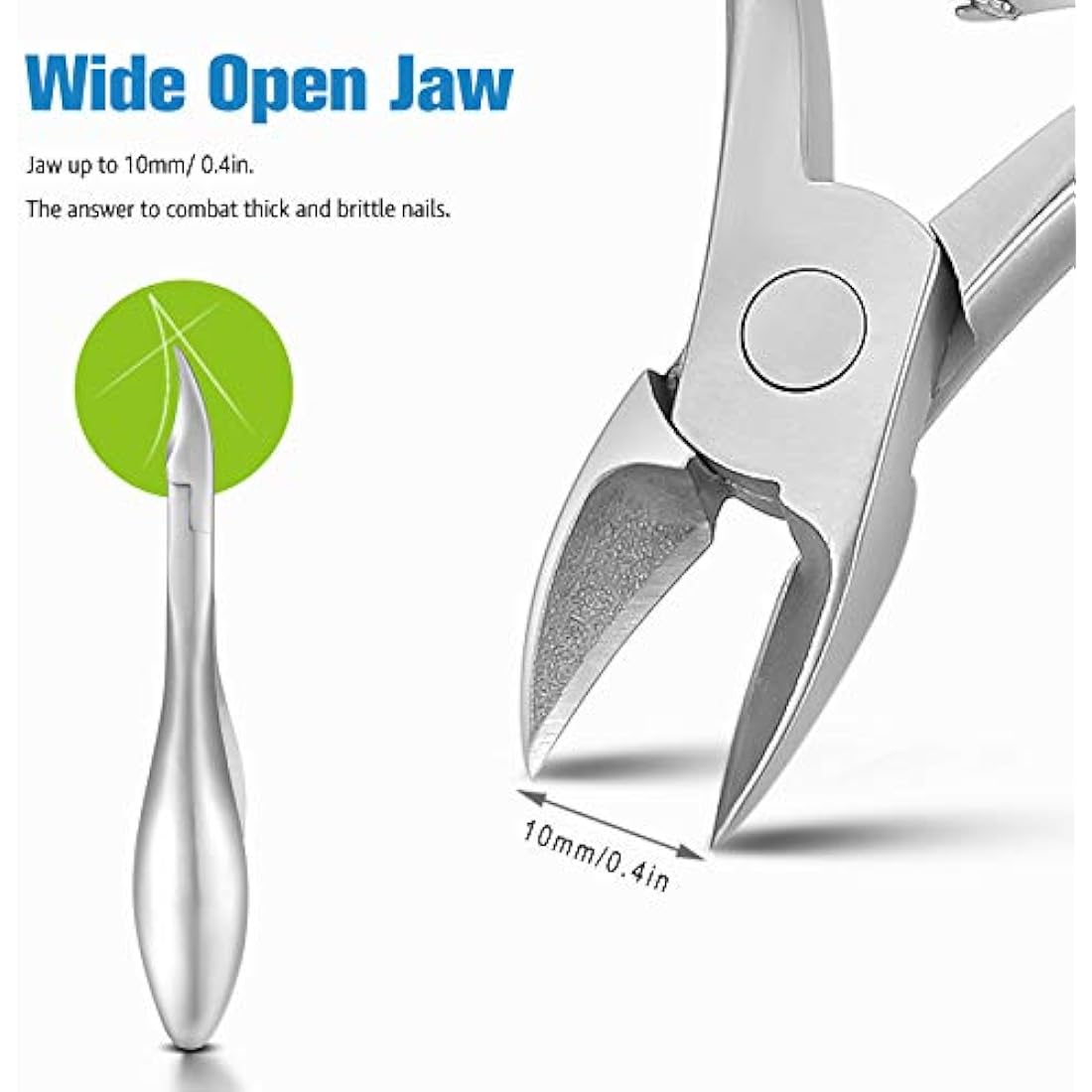 FERYES Heavy Duty Toenail Clippers | Stainless Steel for Thick Nails