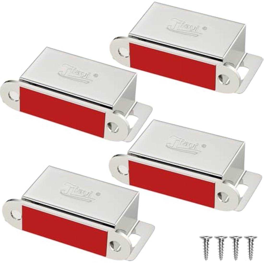 Heavy Duty Magnetic Cabinet Door Catch - Stainless Steel 4 Pack
