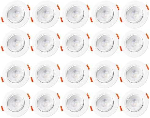 Jolof Store Ultra Slim LED Downlights | 5W 6000K Cool White | 20 Pack