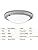 IMVSINCERE Chrome LED Bathroom Ceiling Light | IP44 Waterproof Glass Flush