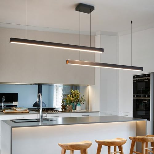200cm Linear LED Pendant Light – Dimmable Kitchen Island Chandelier