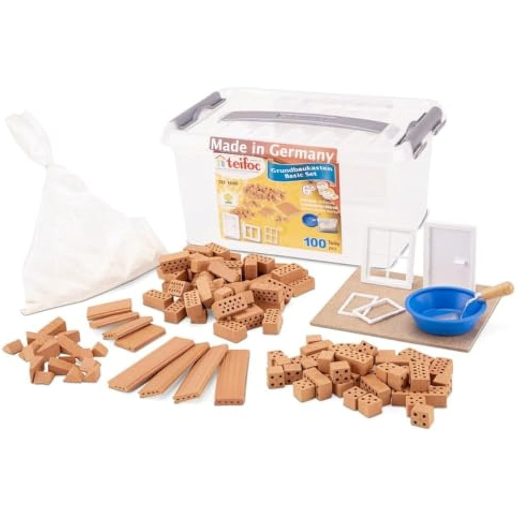 Teifoc 1000 Basic Starter Set | Reusable Brick & Cement Building Kit