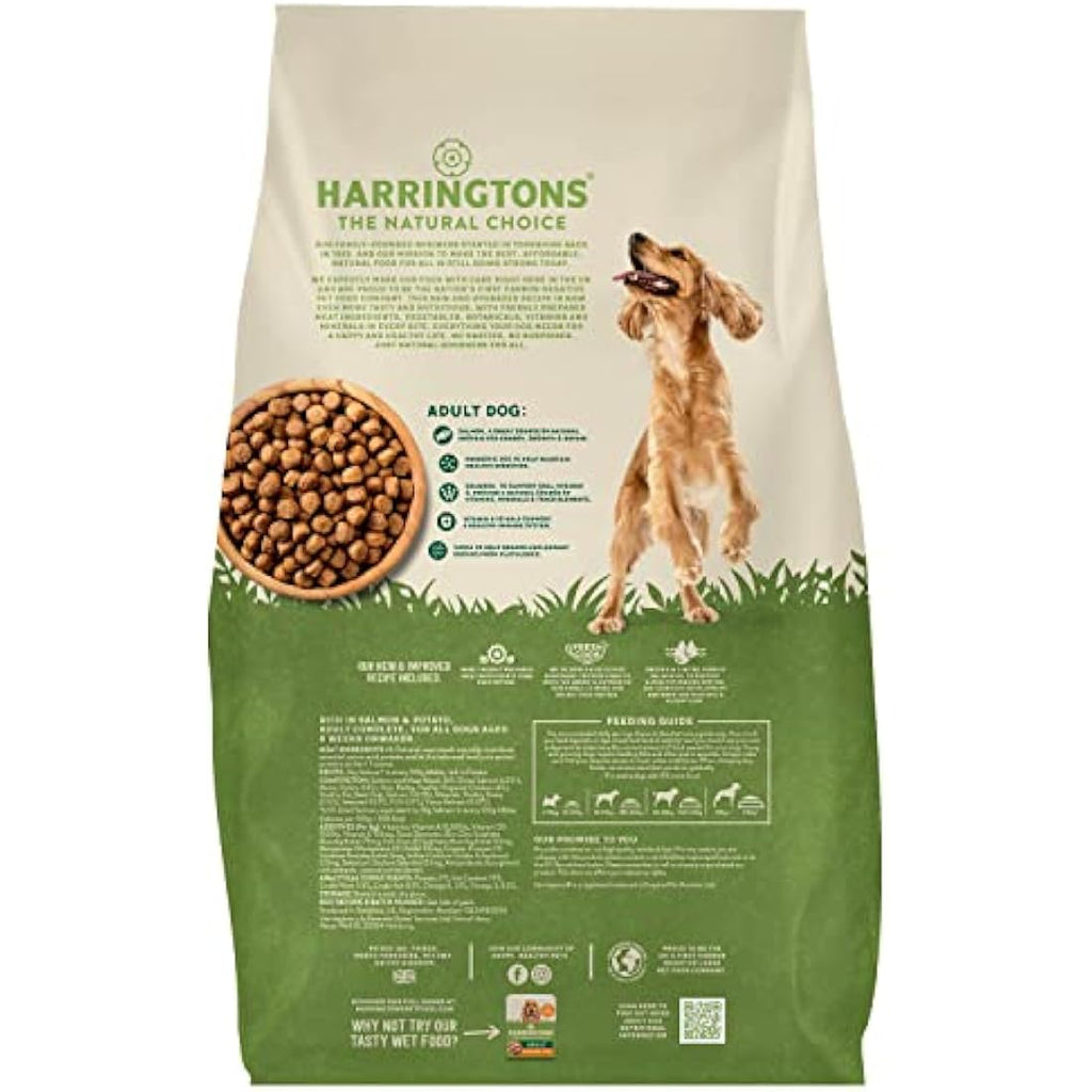 Harringtons Salmon & Potato Dry Adult Dog Food - Natural Ingredients 12kg