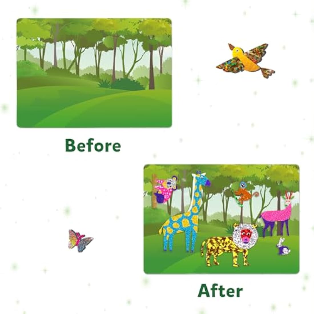 Skillmatics Foil Fun Animals - Mess-Free Art & Craft Kit for Kids