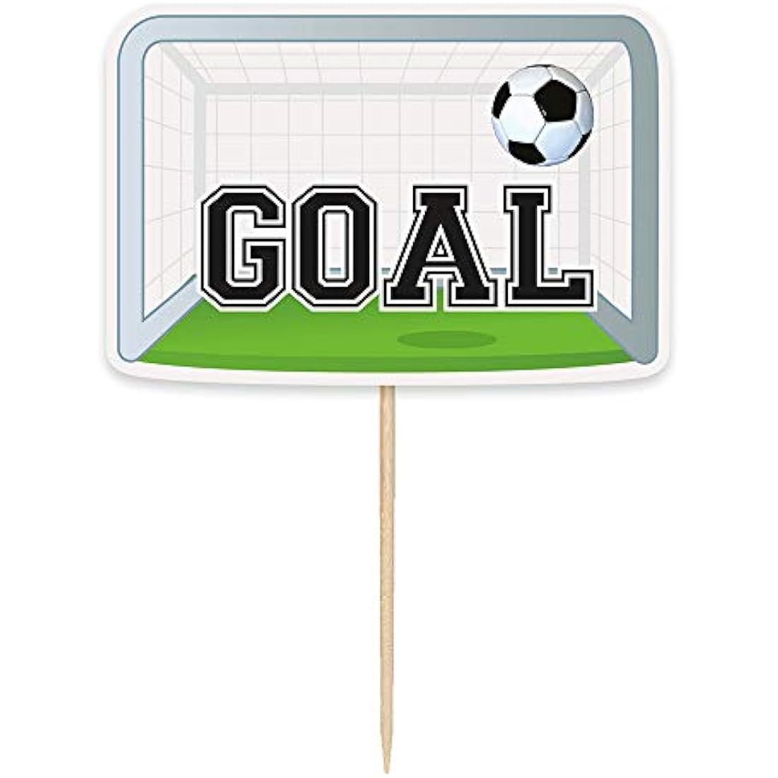 Jolof Store 3D Soccer Cake Toppers – Black & White Sports Decor – 6ct
