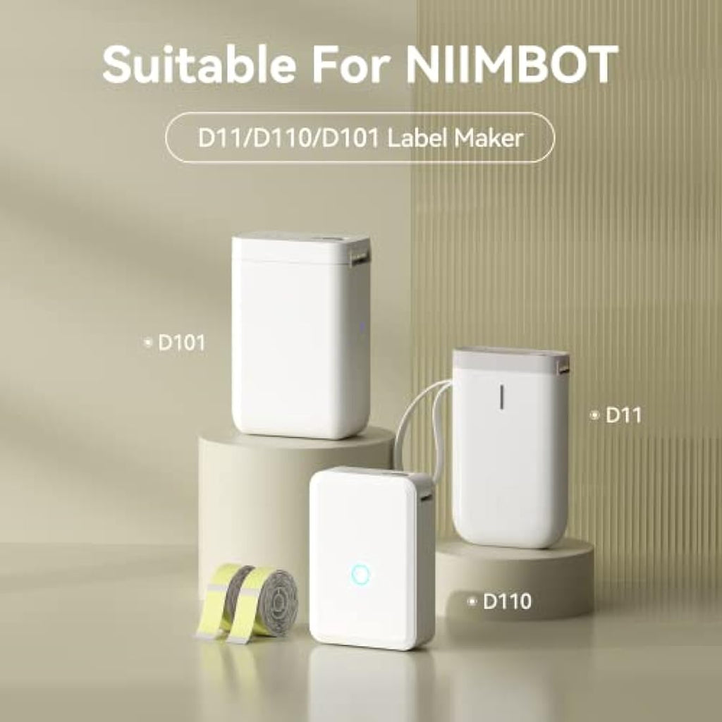 NIIMBOT D11 D110 D101 Thermal Label Maker Tape - Clear Yellow (14x30mm)