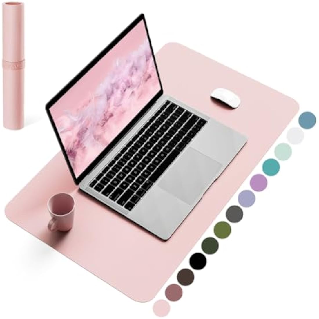 Jolof Store Leather Desk Pad – Waterproof Non-Slip Mouse Mat, Pink