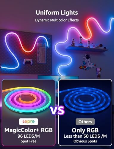 Lepro N1 AI Smart Neon Light Strip – 6M RGB LED Rope with Music Sync
