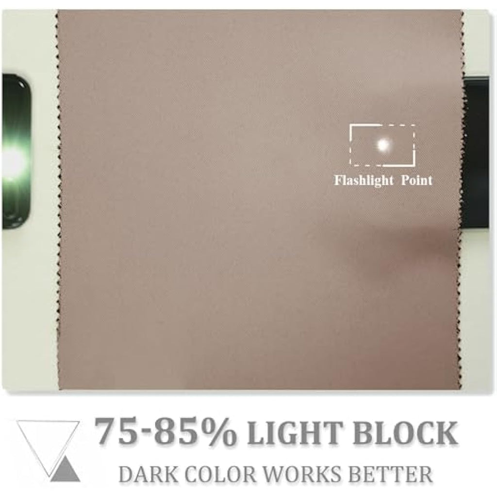 PONY DANCE Blackout Thermal Curtains | 2 Panels | Light Putty | 46x54 inch