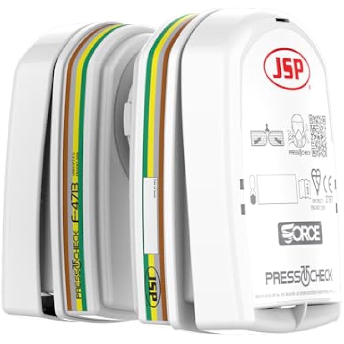 JSP PressToCheck ABEK1 P3 Respirator Filters - Set of 2 (BMN750-000-600)