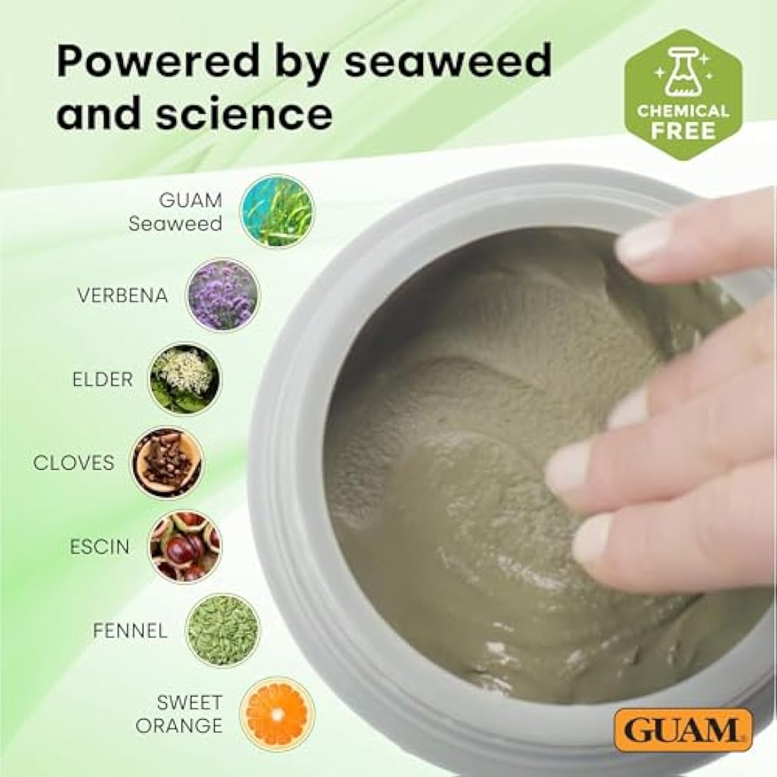 GUAM Dren Plus Seaweed Mud - Anti-Cellulite Body Mask for Firming (500g)