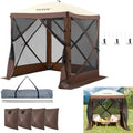 VEVOR 6x6FT Pop Up Gazebo Tent | Screen Canopy with Mosquito Netting