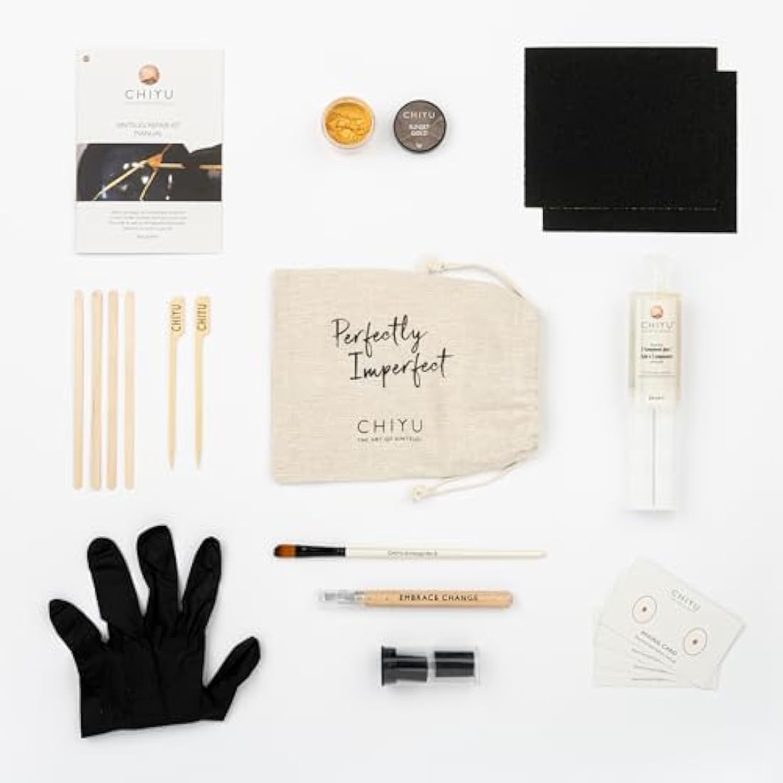 CHIYU Kintsugi Repair Kit – Food Safe Gold DIY Ceramic Restoration Set
