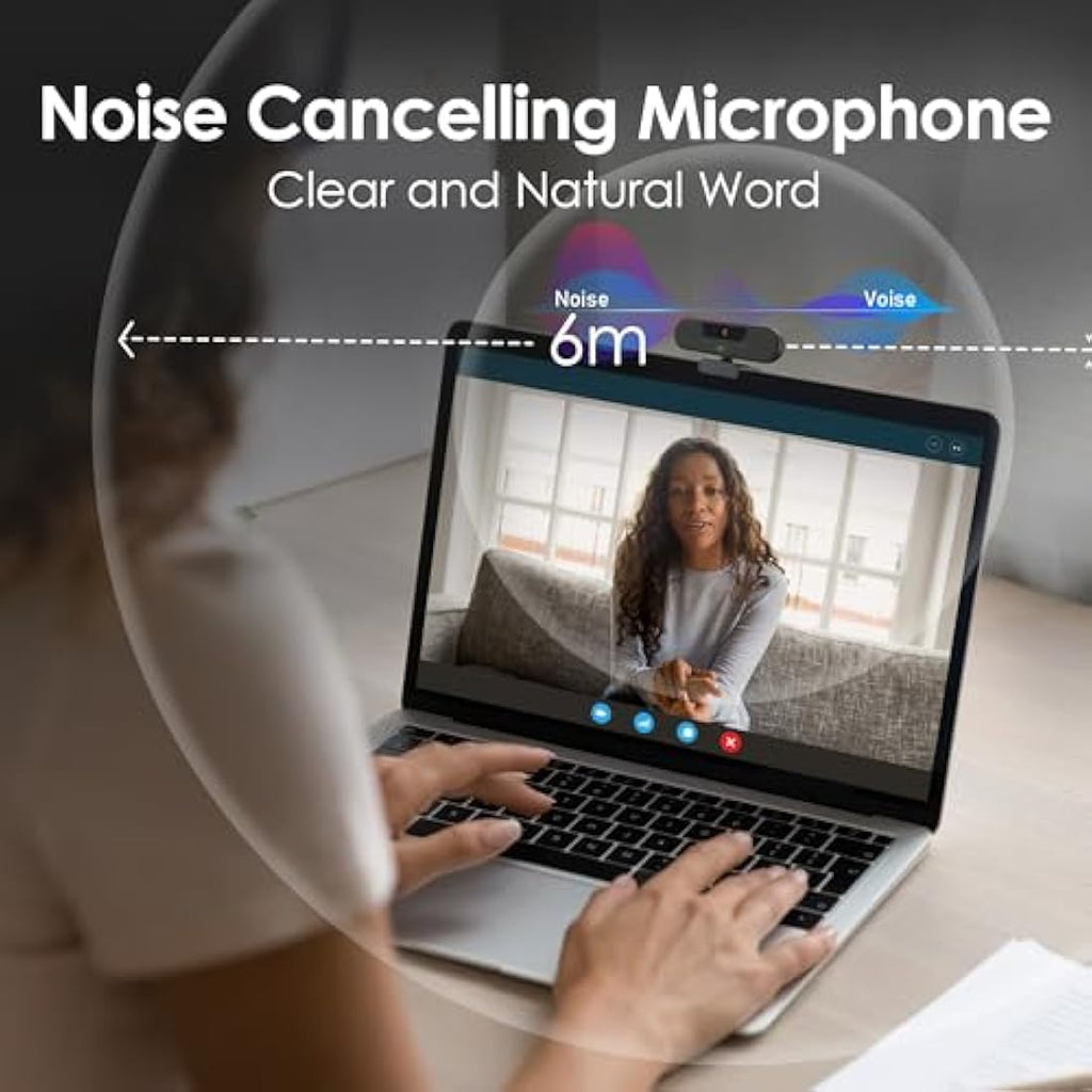 VIZOLINK W8GS 4K Webcam | Autofocus Streaming Camera with Noise-Canceling Mic