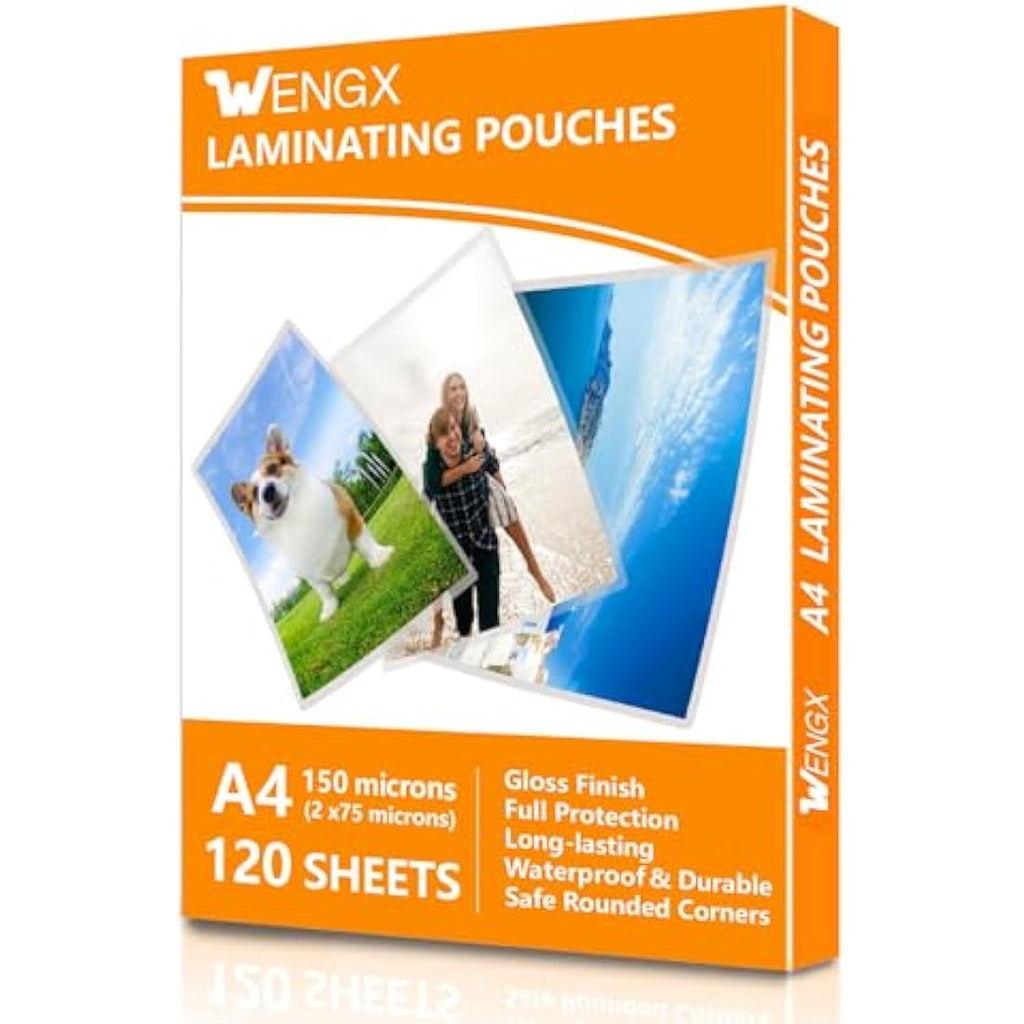 A4 Laminating Pouches | 150 Micron Glossy Clear - 120 Sheets