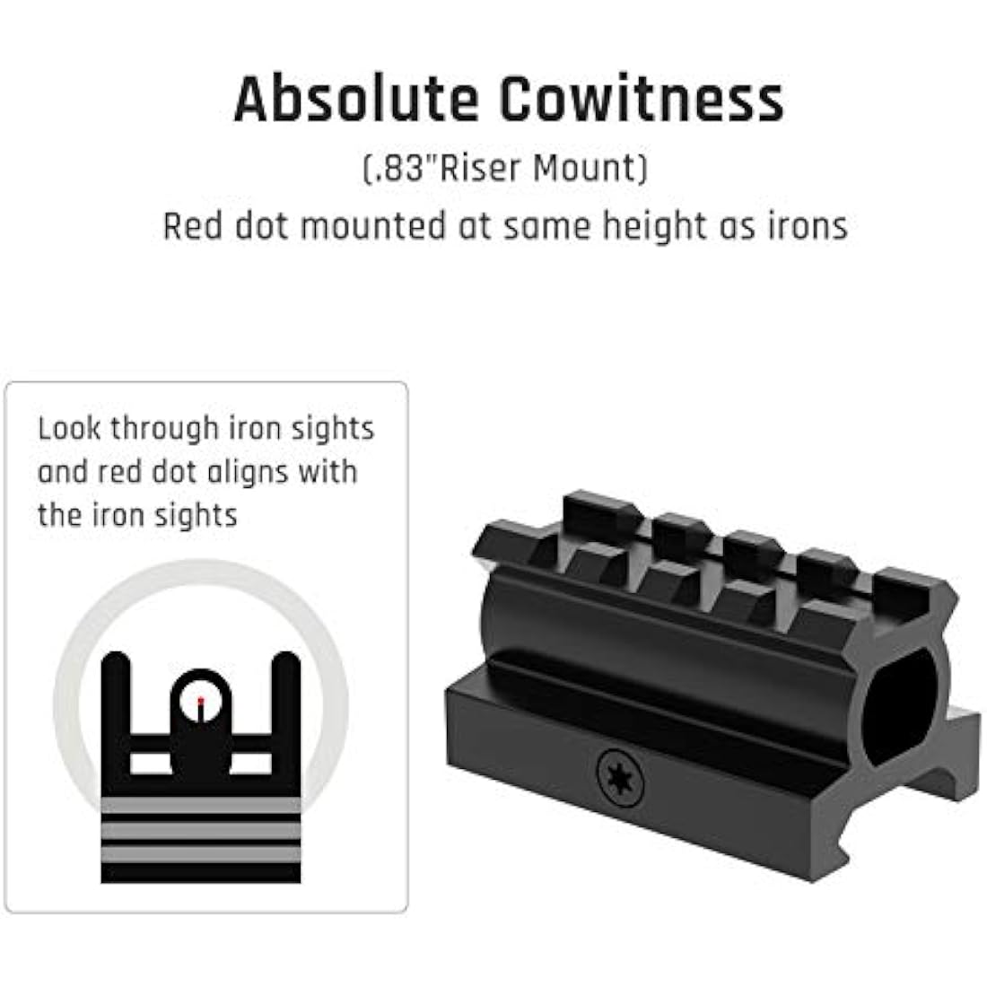 Feyachi RDS-25 Red Dot Sight | 4 MOA Dual Color Scope with Riser Mount