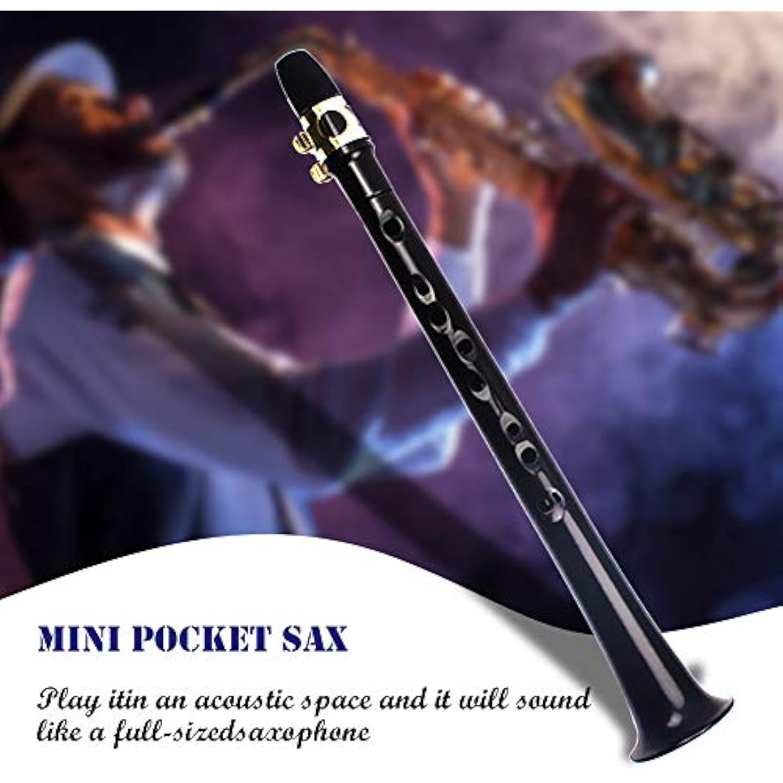 Jolof Store Pocket Saxophone – Portable Mini Woodwind Kit with Reeds