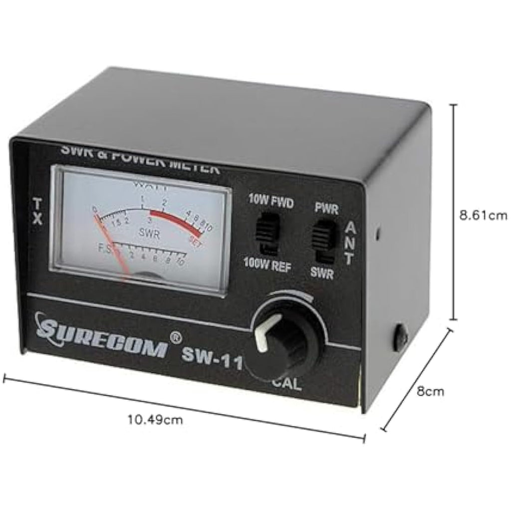Mcbazel Surecom SW-111 SWR & Power Meter for CB Radio - 100W Analog