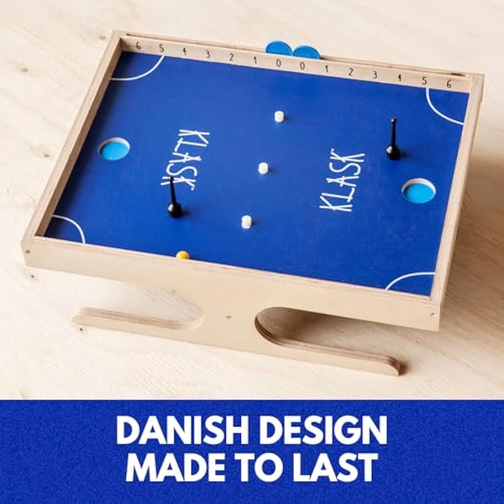 Klask Magnetic Tabletop Game – Wooden Skill Game for Kids and Adults